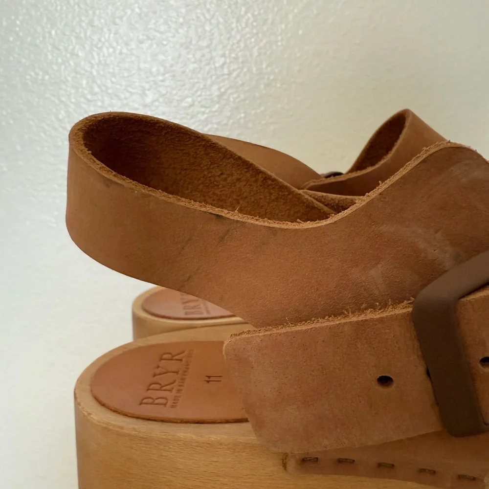 BRYR Light Terracotta Leather Platform Clog - Picture 8 of 9